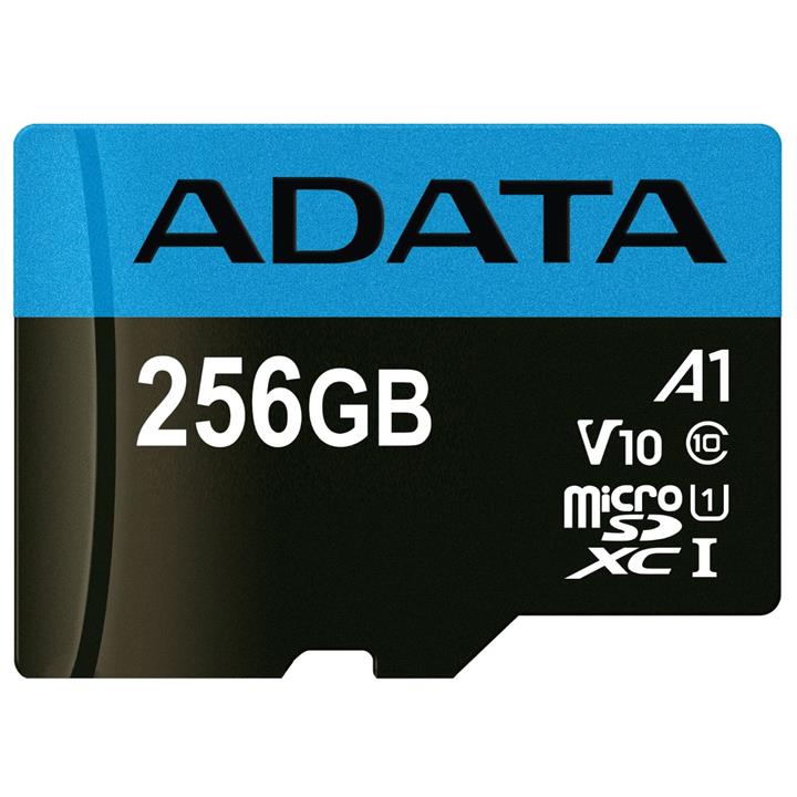 کارت حافظه microSDXC ای دیتا مدل Premier V10 A1 کلاس 10 استاندارد UHS-I سرعت 100MBps ظرفیت 256 گیگابایت ADATA Premier V10 A1 UHS-I Class 10 100MBps microSDXC 256GB